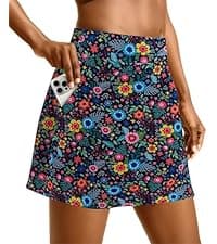 Oyamiki Women's Active Athletic Skort Lightweight Tennis Skirt Perfect for Running Training Sports Golf
