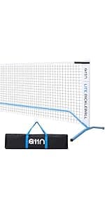 A11N Sports Pro Pickleball Net with Wheels and Hand Winch, Tournament Regulation Size, Anti-Sag Design, Perfect for Outdoor Court & Indoor Gym Floor