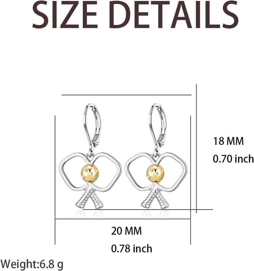 Pickleball Earrings for Wome Pickleball Jewelry Gifts for Women