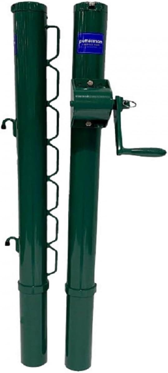 Permanent Pickleball Court Package (Includes Regulation Size Net, Inground Post, Post Sleeves, Center Strap and Pipe Anchor) - Everything Needed for a Regulation Size Court