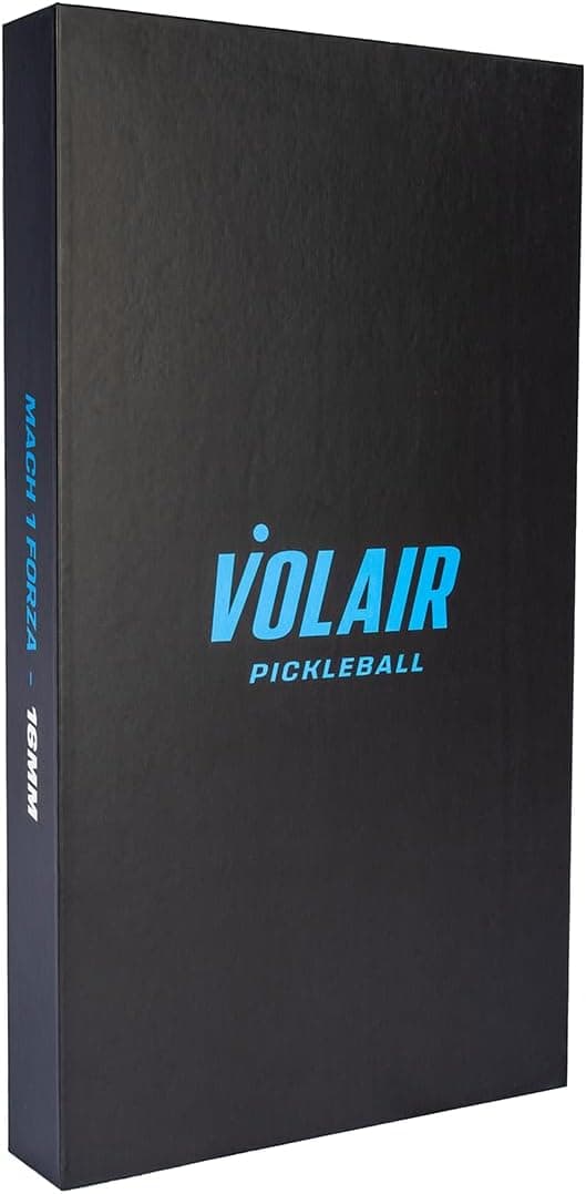 Volair Pickleball - Mach 1 Forza Paddle - for Spin, Control and Power - Toray T700 Carbon Fiber Surface - Thermoformed - Foam Injected w/Headcover, Eraser, Extra Black Grip