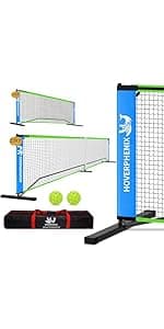 22FT Regulation Size Pickleball Net for Driveway, Outdoor Balls and Portable Carry Bag, Weather Resistance Strong Steel Frame