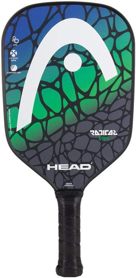 HEAD Fiberglass Pickleball Paddle - Radical Pro Textured Paddle w/Honeycomb Polymer Core & Comfort Grip