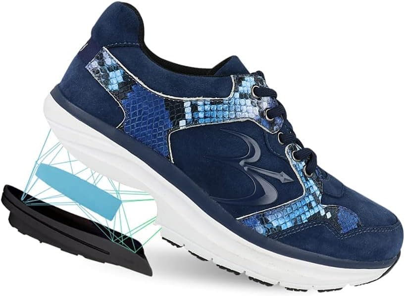 Gravity Defyer Women's G-Defy Silvanit Athletic Shoes - Hybrid VersoShock Proven Performance Shock-Absorbing Leather Pain Relief Shoes