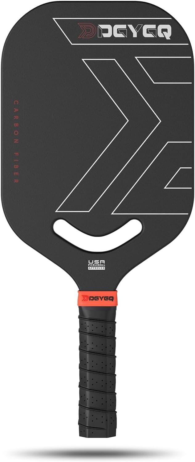 Pickleball Paddles, Carbon Fiber Pickleball Paddle with a 13mm Polypropylene Honeycomb Core, Increased Power for Ultimate Spin & Consistency