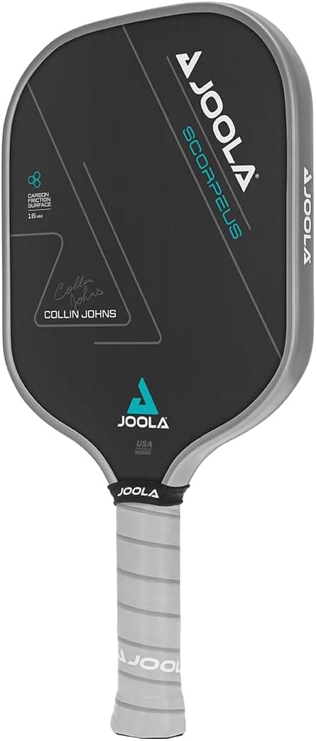 JOOLA Collin Johns or Anna Bright Scorpeus Pickleball Paddle w/Charged Surface Technology for Increased Power & Feel - Fully Encased Carbon Fiber Pickleball Paddle w/Larger Sweet Spot USAPA Approved