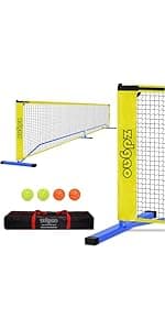 Zdgao Portable Pickleball Net for Driveway, 22 FT Regulation Size & 11 FT Half Court Size Pickle Ball Net with Pickleballs and Carry Bag, 2 in 1 Pickle Ball Net Set for Backyard