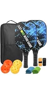 3 Pcs Pickleball Sweatband Set Men Women, Moisture Wicking Sweat Absorbent 2 Wristbands and 1 Headband for Basketball Tennis, Great Gift for Sports