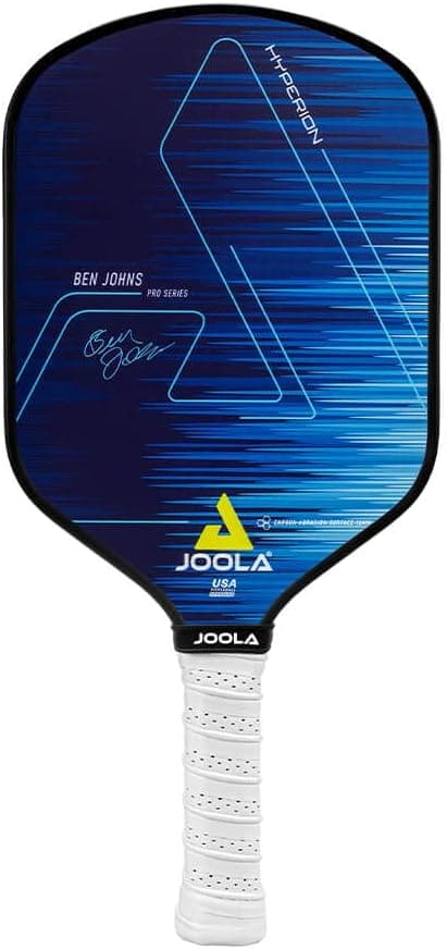 JOOLA Ben Johns Hyperion Pickleball Paddle - Carbon Surface & Sure-Grip Elongated Handle - Increased Power and Spin - Carbon Fiber Pickleball Paddle - Honeycomb Polypropylene Core - USAPA Approved