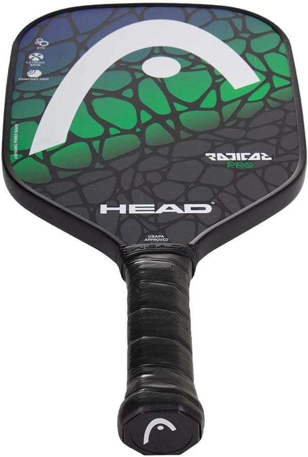 HEAD Fiberglass Pickleball Paddle - Radical Pro Textured Paddle w/Honeycomb Polymer Core & Comfort Grip