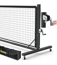 Portable Pickleball Net for Driveway, 22 FT Regulation Size & 11 FT Half Court Size Pickle Ball Net with Ball Collector, 2-in-1 Pickle Ball Net with Carry Bag for Garages Backyard