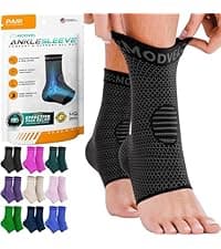 Modvel Compression Knee Brace for Women & Men, 2-Pack Knee Brace for Running Knee Pain, Knee Support Compression Sleeve, Workout Sports Knee Braces for Meniscus Tear, ACL & Arthritis Pain Relief