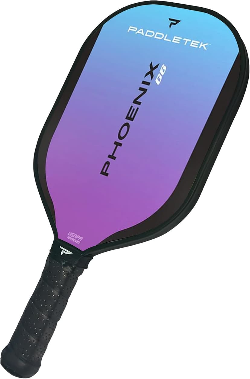 Paddletek Phoenix G6 Pickleball Paddle | Professional Pickleball Paddles with Honeycomb Core, Polycarbonate Surface, Graphite PolyCore & High Tack Performance Grip | USAPA Approved