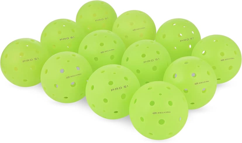 Selkirk Pro S1 Ball | Crack-Resistant | 38 Hole Outdoor Pickleball Balls | USAPA Approved Pickle Ball for Tournament Play | Advanced Aerodynamics |