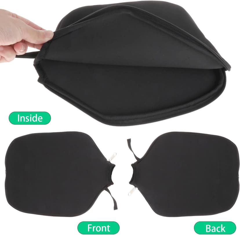 Pickleball Paddle Cover - 8.8 x 11.7 inches Racket Sleeve Bag with Handle Strap, Universal Case Size Fits Most USAPA Standard and Elongated Pickball Paddles