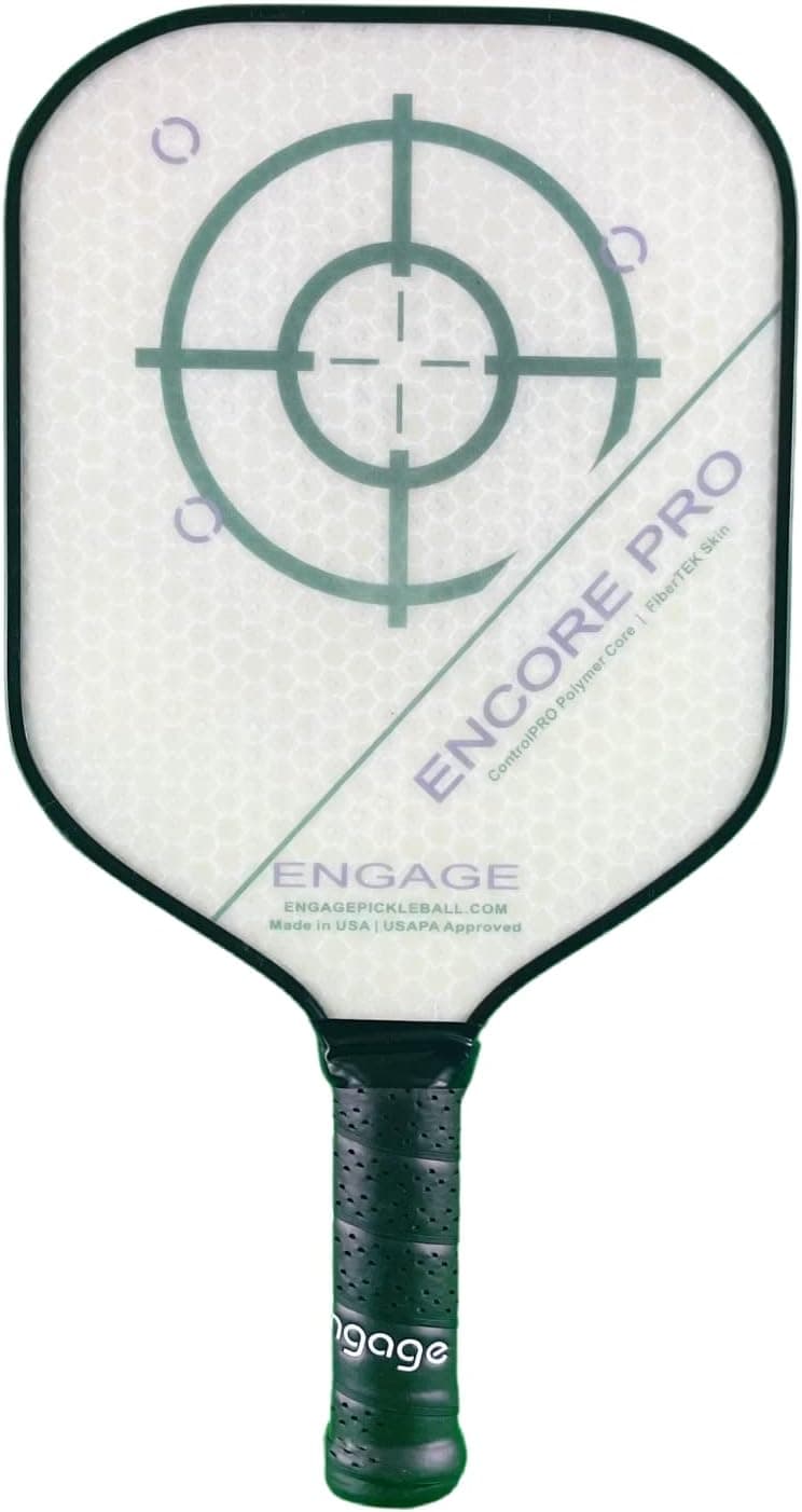 Engage Encore Pro Pickleball Paddle | USAPA Approved | Textured FiberTEK Fiberglass Face & ControlPRO Polymer Core