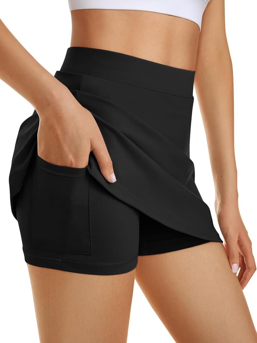 AUTOMET Women's Mini Tennis Skirt with Shorts Underneath 2025 Athletic Workout Cute Golf Skorts Trendy Summer Gym Clothes