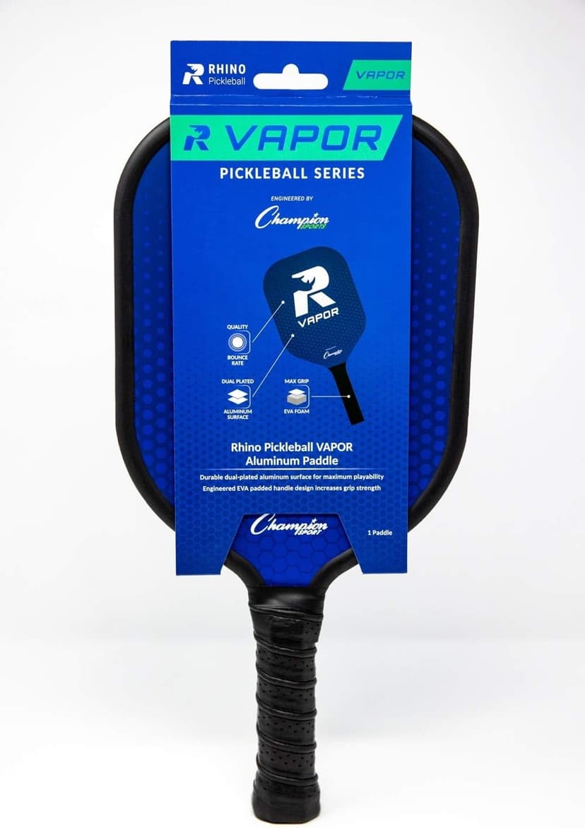 Champion Sports Rhino Pickleball Paddles: Indoor or Outdoor Pickleball Paddles in Wood, Aluminum, Fiberglass, Graphite – Multiple Styles