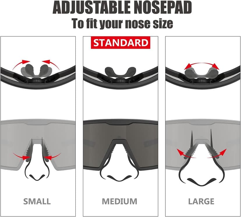 Eazyrun Polarized Small Sports Sunglasses for Youth Women, Baseball Softball Cycling Running Pickleball Padel tennis