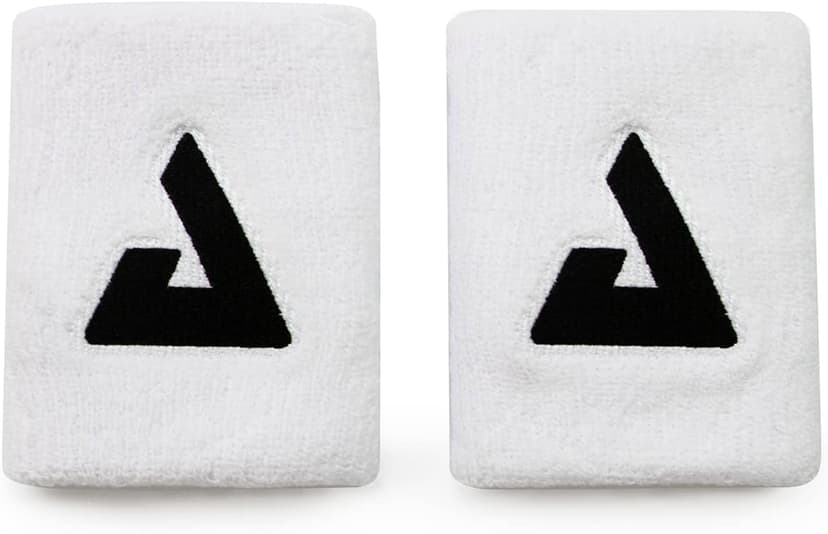 JOOLA Trinity Wristband 2 Pack – White Wrist Bands with Moisture Wicking Performance Material – 4 inch Elastic Sweatband for Wrists – Table Tennis & Pickleball Accessory