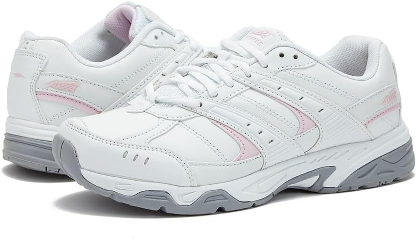 Avia Verge Womens Sneakers - Tennis, Court, Cross Training, or Pickleball Shoes for Women, Classic Black or Walking White Sneakers with Arch Support, Wide Width or Medium