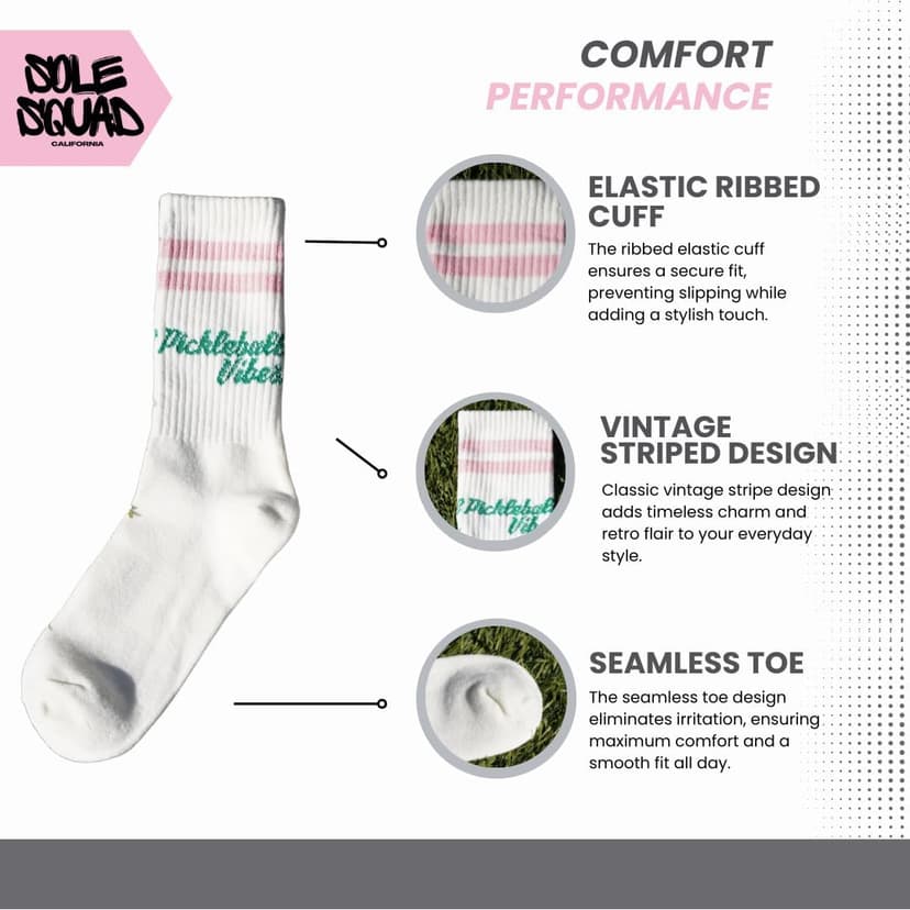 Pickleball Socks for Women and Men – Great Pickleball Gifts and Accessories For Women - Pickleball Outfit