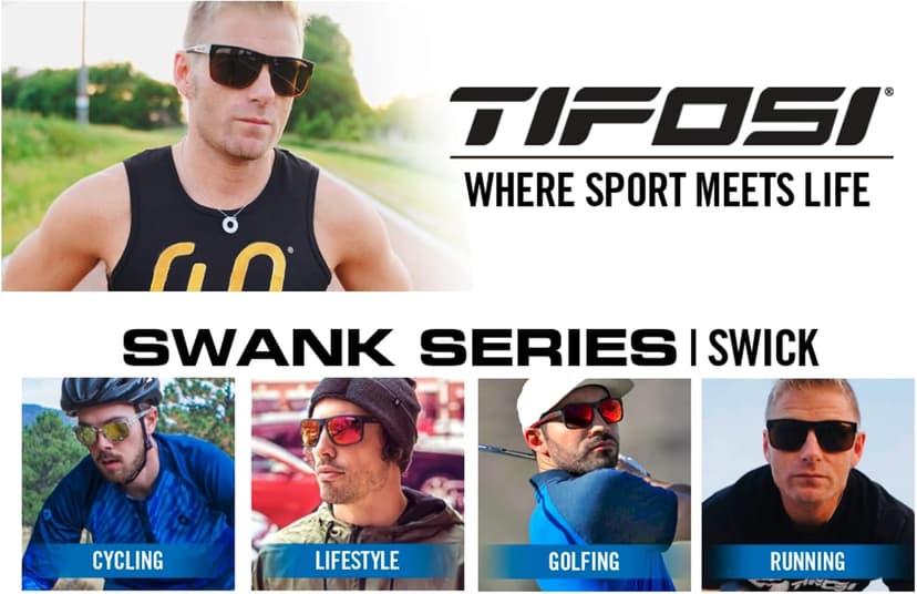 Swick Sport Sunglasses - Ideal For Cycling, Golf, Hiking, Pickleball, Running, Tennis and Great Lifestyle Look