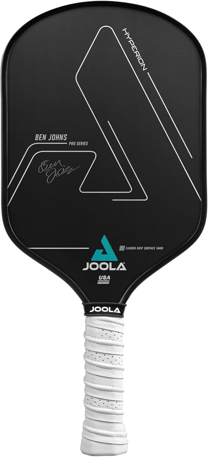 JOOLA Ben Johns Hyperion CGS Pickleball Paddle - Textured Carbon Grip Surface Technology for Spin & Control with Added Power - Polypropylene Honeycomb Core Pickleball Racket