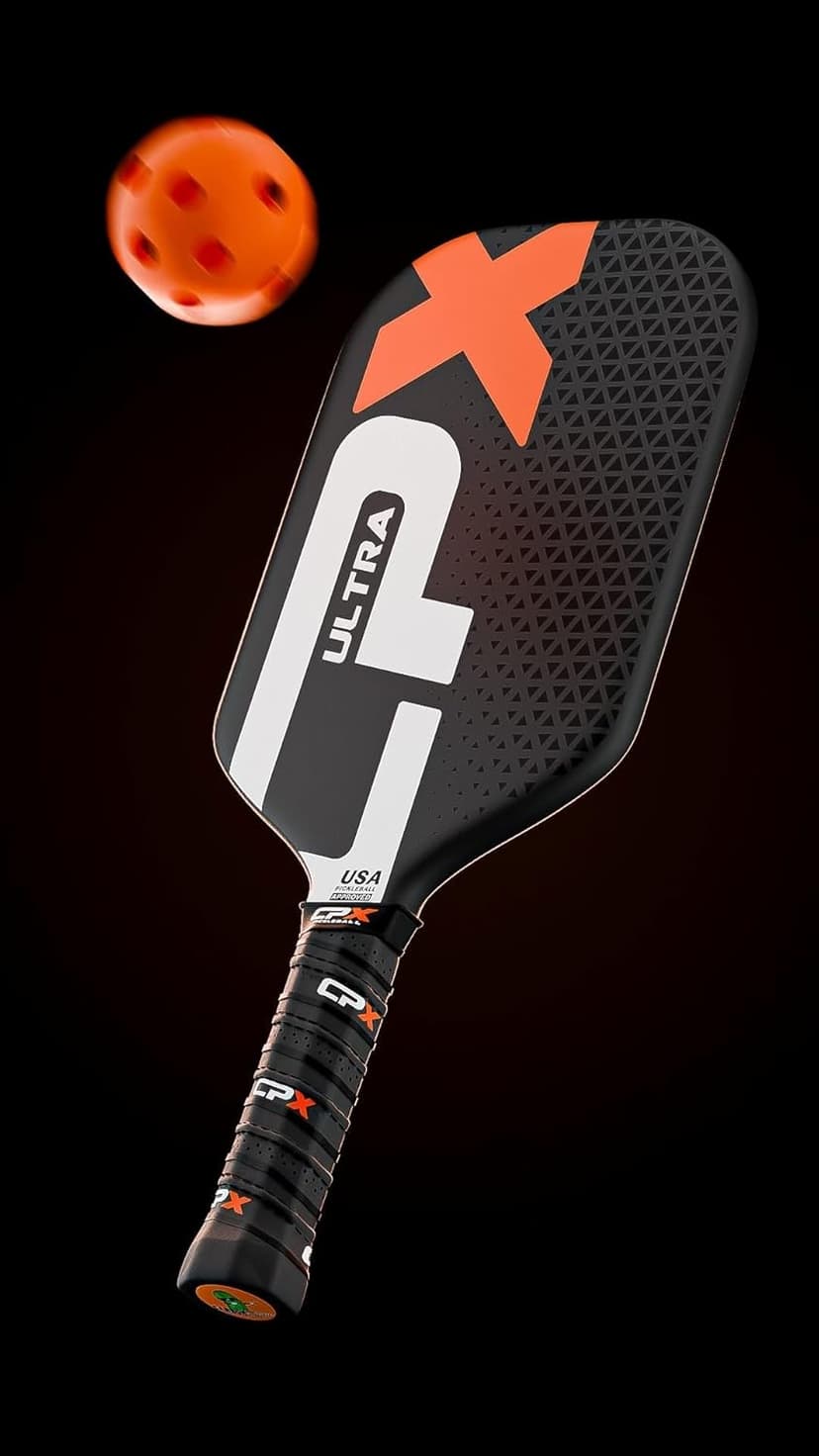 CPX Ultra Series Kevlar Friction Surface Pickleball Paddle - 16mm Polypropylene Honeycomb Core, Lightweight for Speed