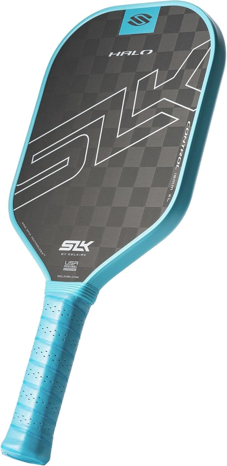 Selkirk Sport SLK Halo Raw Carbon Fiber Pickleball Paddle | Designed in The USA | Choose from The T700 Raw Carbon Fiber Power, The 18k Ultraweave Control, or The Kevlar Linkweave Thermoformed Pro