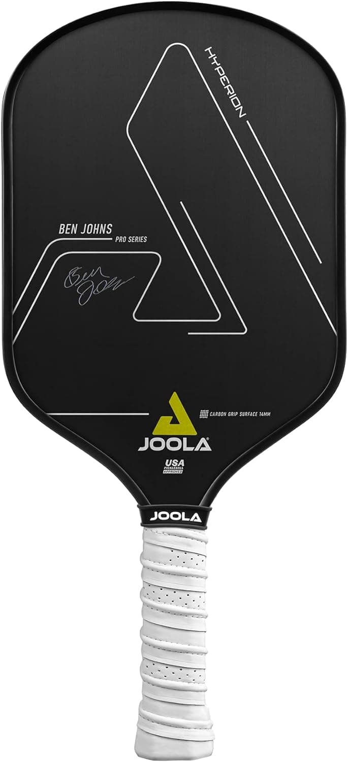 JOOLA Ben Johns Hyperion CGS Pickleball Paddle - Textured Carbon Grip Surface Technology for Spin & Control with Added Power - Polypropylene Honeycomb Core Pickleball Racket