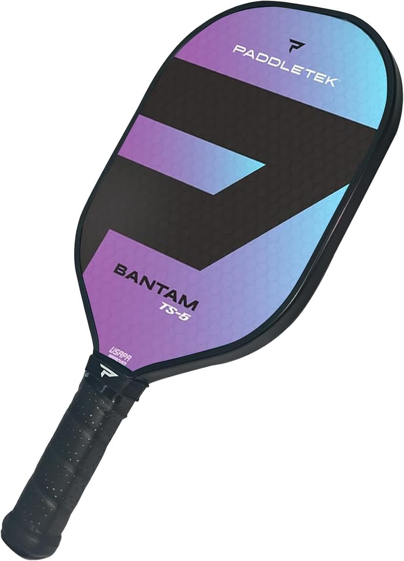 Paddletek Bantam TS-5 Pickleball Paddle | Professional Pickleball Paddles with Honeycomb Core, Textured Fiberglass Epoxy Hybrid Surface, Bantam PolyCore & High Tack Performance Grip | USAPA Approved