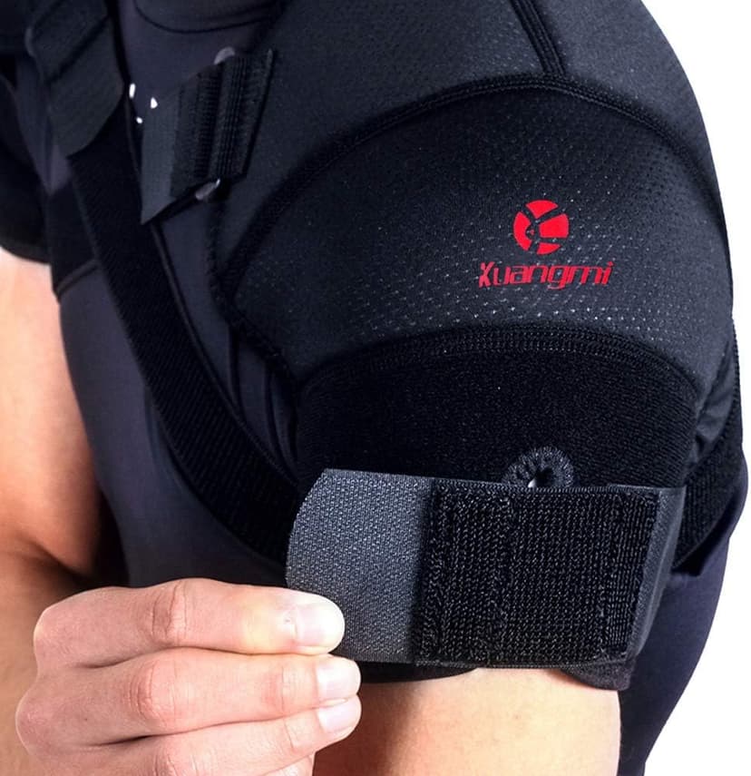 Kuangmi Double Shoulder Support Brace Strap Wrap Neoprene Protector,M