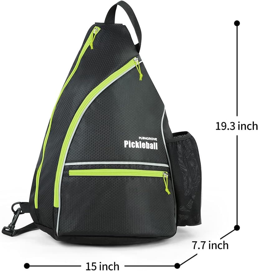 Mangrove Pickleball Bag, Men's & Women's Pickleball Backpack, Adjustable Sling Bag w/Fence Hook/Large Capacity/Safety Pocket