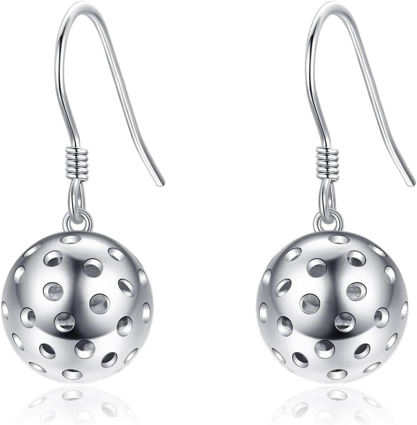 Sterling Silver Hypoallergenic Pickleball, Clarinet, Hockey, Basketball, Baseball, Roller Skating Earring - Music and Sport Jewelry Gifts for Women, Mother, Sport Lover