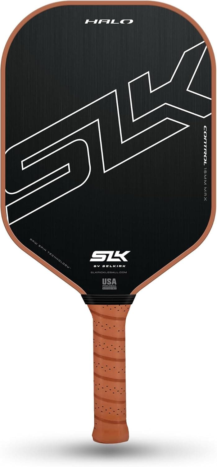 Selkirk Sport SLK Halo Raw Carbon Fiber Pickleball Paddle | Designed in The USA | Choose from The T700 Raw Carbon Fiber Power, The 18k Ultraweave Control, or The Kevlar Linkweave Thermoformed Pro