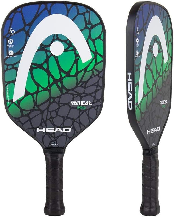 HEAD Fiberglass Pickleball Paddle - Radical Pro Textured Paddle w/Honeycomb Polymer Core & Comfort Grip
