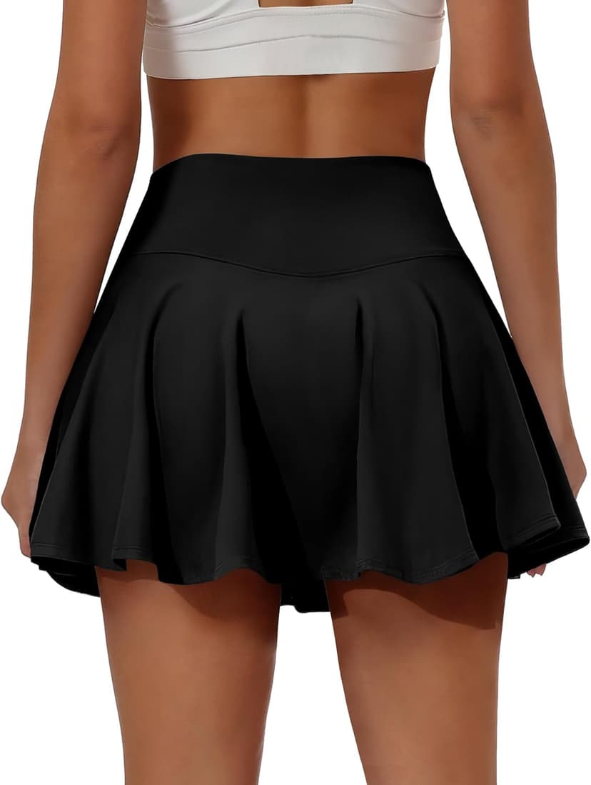 Buauty Women's Tennis Skirt Pleated Golf Skirts with Pockets Shorts Athletic Skort for Pickleball Sports Outfits