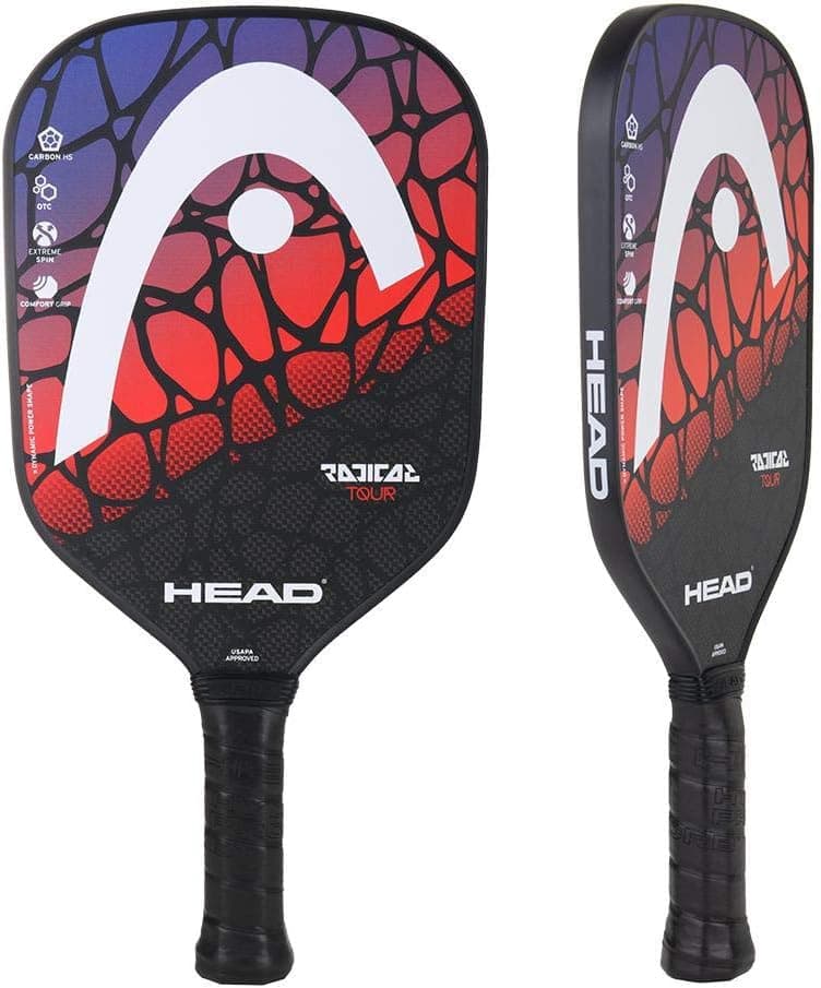 HEAD Graphite Pickleball Paddle - Radical Tour Lightweight Paddle w/ Honeycomb Polymer Core & Comfort Grip