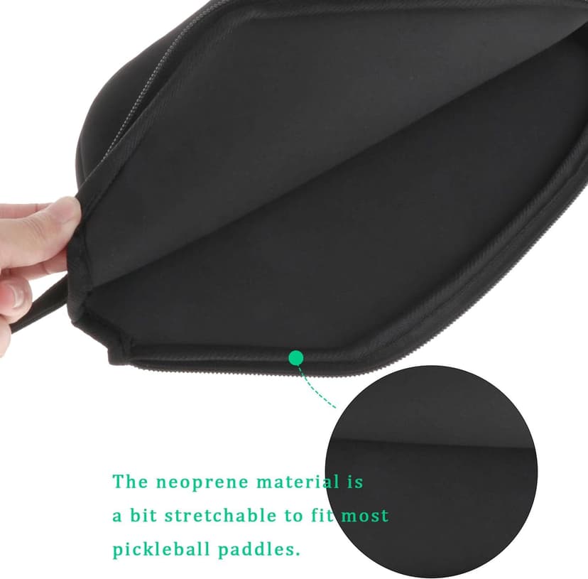 Pickleball Paddle Cover - 8.8 x 11.7 inches Racket Sleeve Bag with Handle Strap, Universal Case Size Fits Most USAPA Standard and Elongated Pickball Paddles