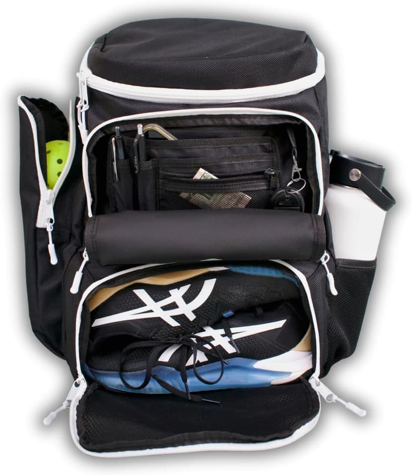 Pickleball Bag for Men and Women - Fits 2 to 4 Paddles - Shoe Compartment, Fence Hook, Storage Pockets for Water Bottles, Pickleballs, Clothing, Racquet/Paddle Storage - Pickle Ball Backpack