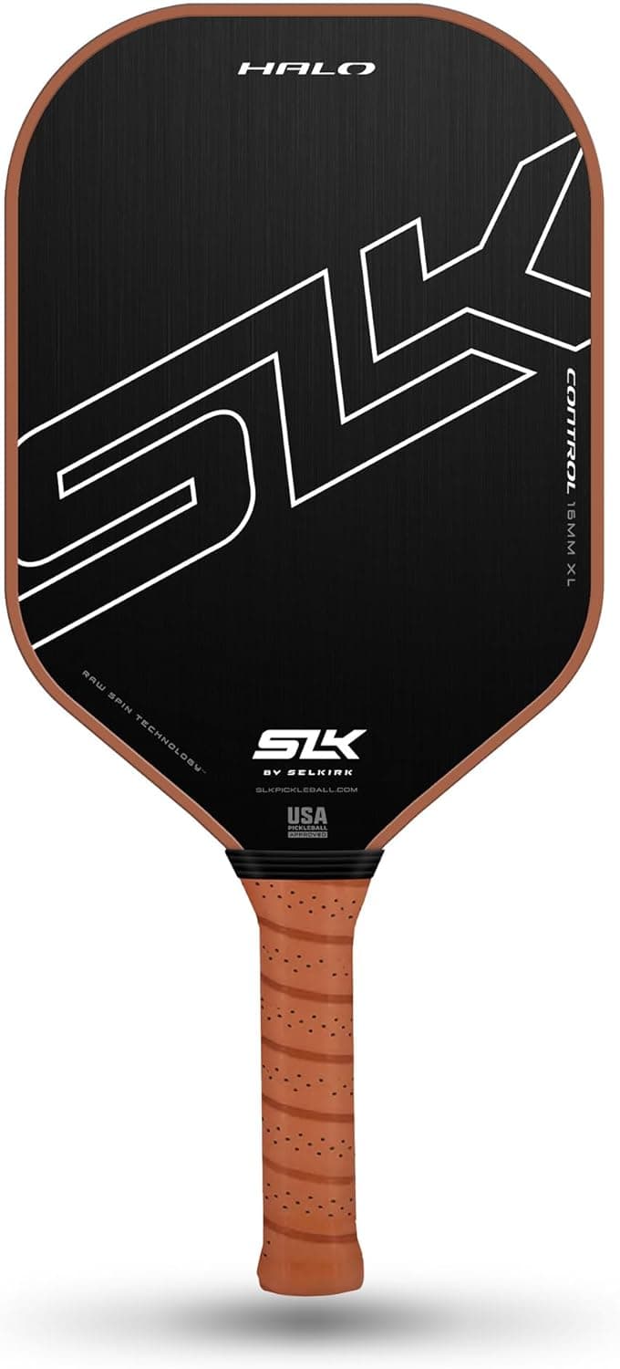 Selkirk Sport SLK Halo Raw Carbon Fiber Pickleball Paddle | Designed in The USA | Choose from The T700 Raw Carbon Fiber Power, The 18k Ultraweave Control, or The Kevlar Linkweave Thermoformed Pro
