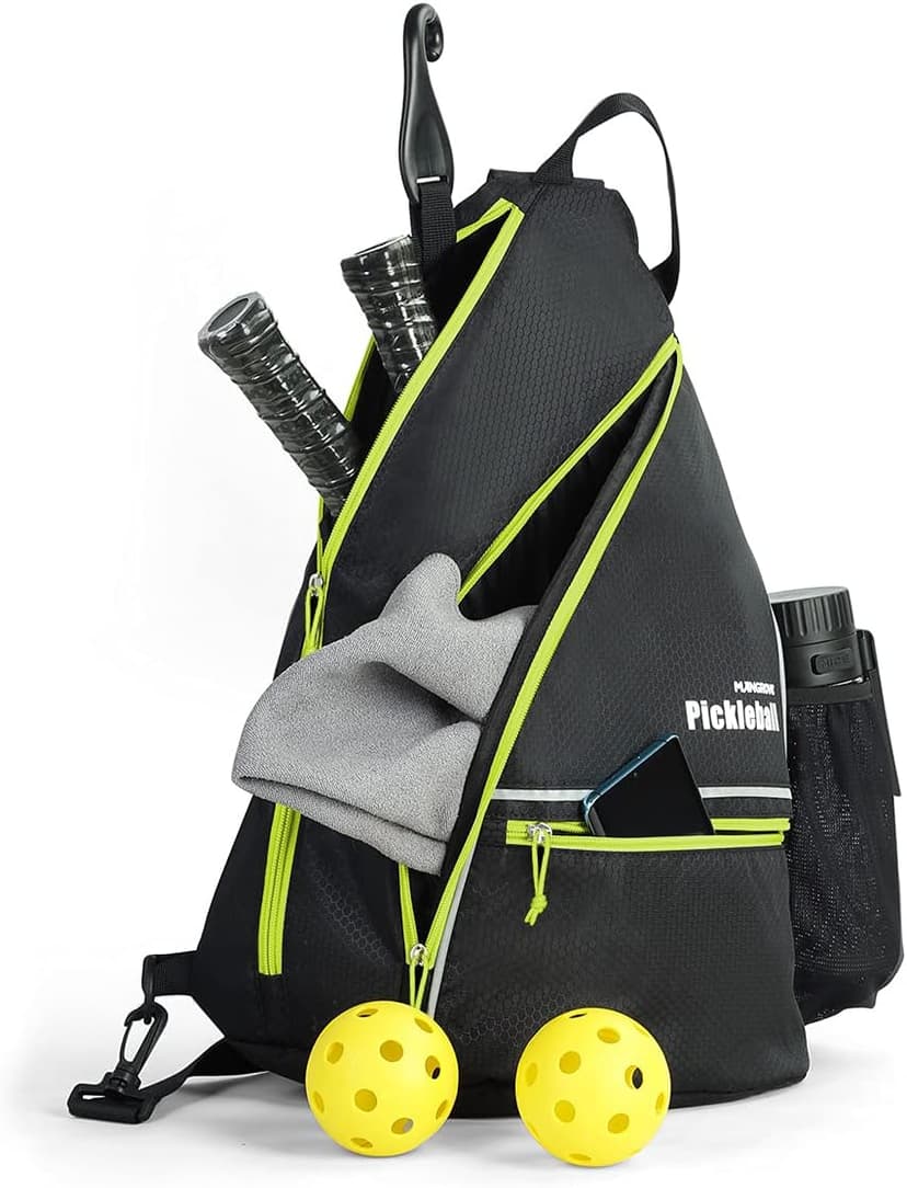 Mangrove Pickleball Bag, Men's & Women's Pickleball Backpack, Adjustable Sling Bag w/Fence Hook/Large Capacity/Safety Pocket