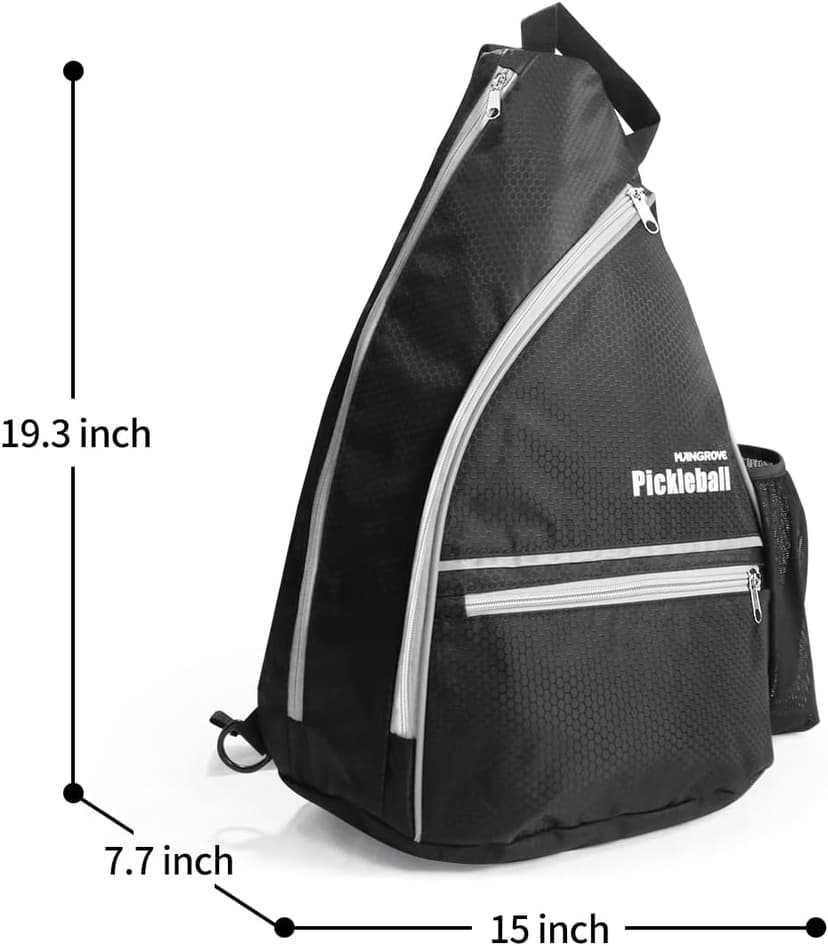 Mangrove Pickleball Bag, Men's & Women's Pickleball Backpack, Adjustable Sling Bag w/Fence Hook/Large Capacity/Safety Pocket