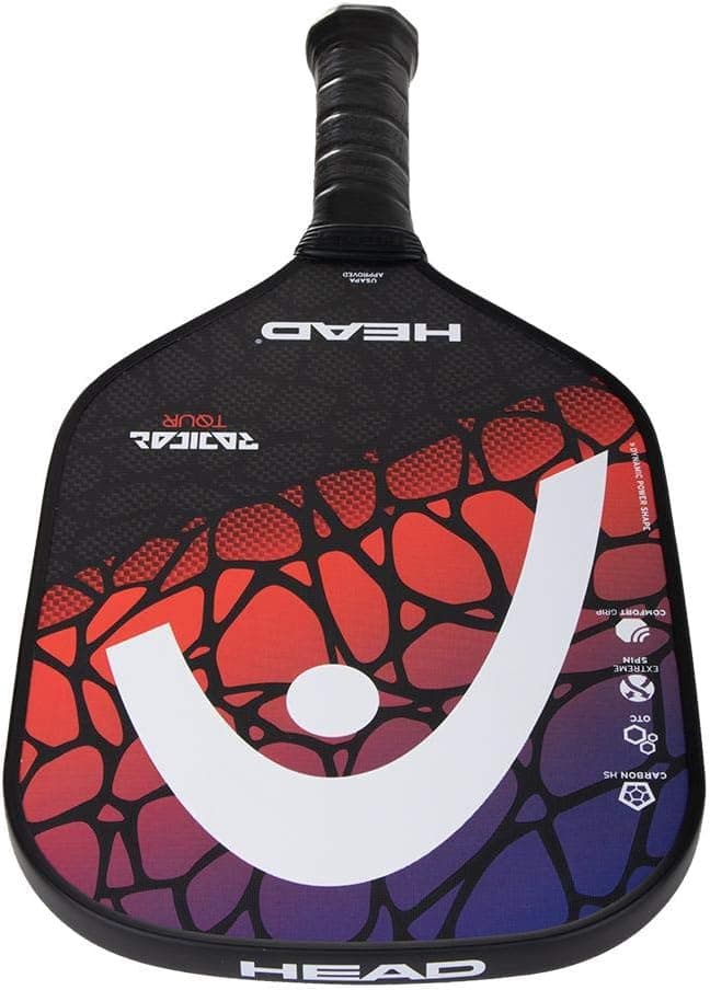 HEAD Graphite Pickleball Paddle - Radical Tour Lightweight Paddle w/ Honeycomb Polymer Core & Comfort Grip