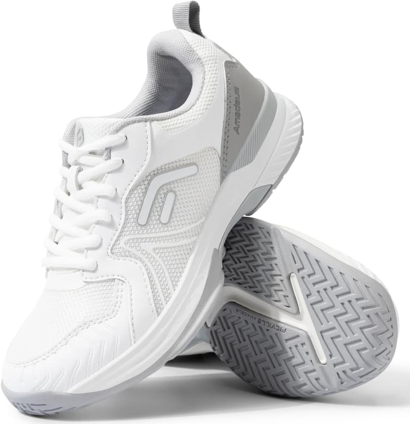 FitVille Wide Pickleball Shoes for Women Cloud-Like Lightweight Womens Tennis Shoes with Arch Support, Wide Toe Box Breathable Court Shoes for Racketball, Badminton
