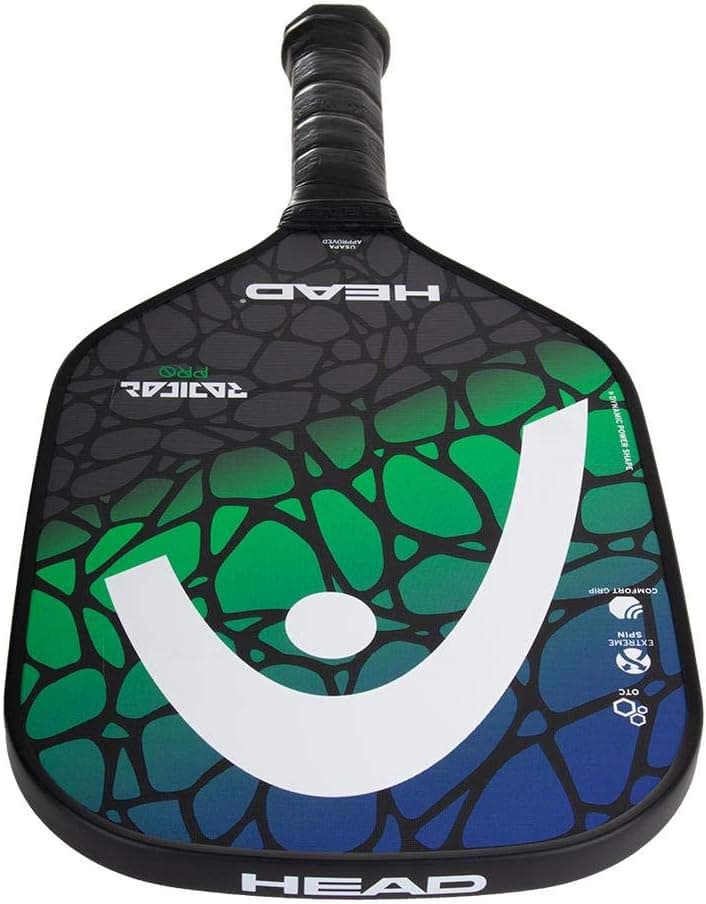 HEAD Fiberglass Pickleball Paddle - Radical Pro Textured Paddle w/Honeycomb Polymer Core & Comfort Grip