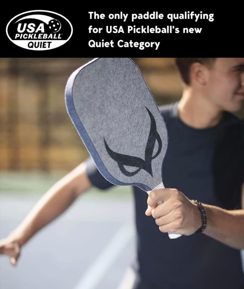 SPORT PICKLEBALL PADDLE | USAPA Pro Tournament Approved | Over 50% Noise Reduction | New Patented Nano-Technology Design & Surface | Elite Performance