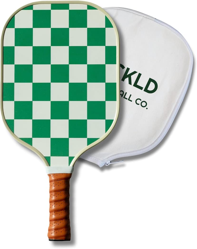 Stylish Premium Pickleball Paddle Racket | Durable Fiberglass Surface | Honeycomb Core | Perfect Addition to a Pickleball Set | Indoor Outdoor Pickle Ball Paddle
