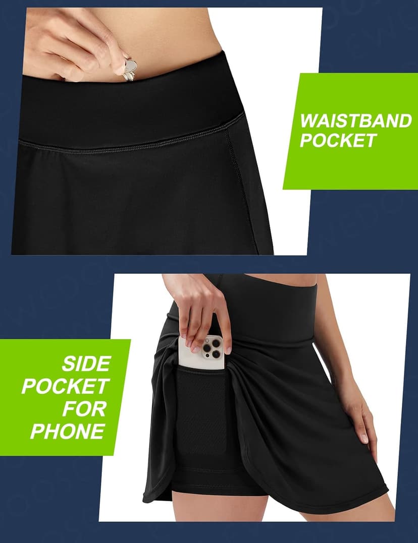 Ewedoos Tennis Skirt Womens Skorts with Pockets Shorts Tennis Skirts for Women Athletic Golf Running Pickleball